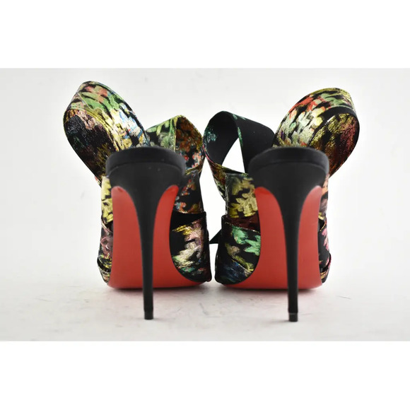Christian Louboutin Samouraissa 100 Black Backless Sandal Mule Heel Pump 36.5 - Picture 9 of 10